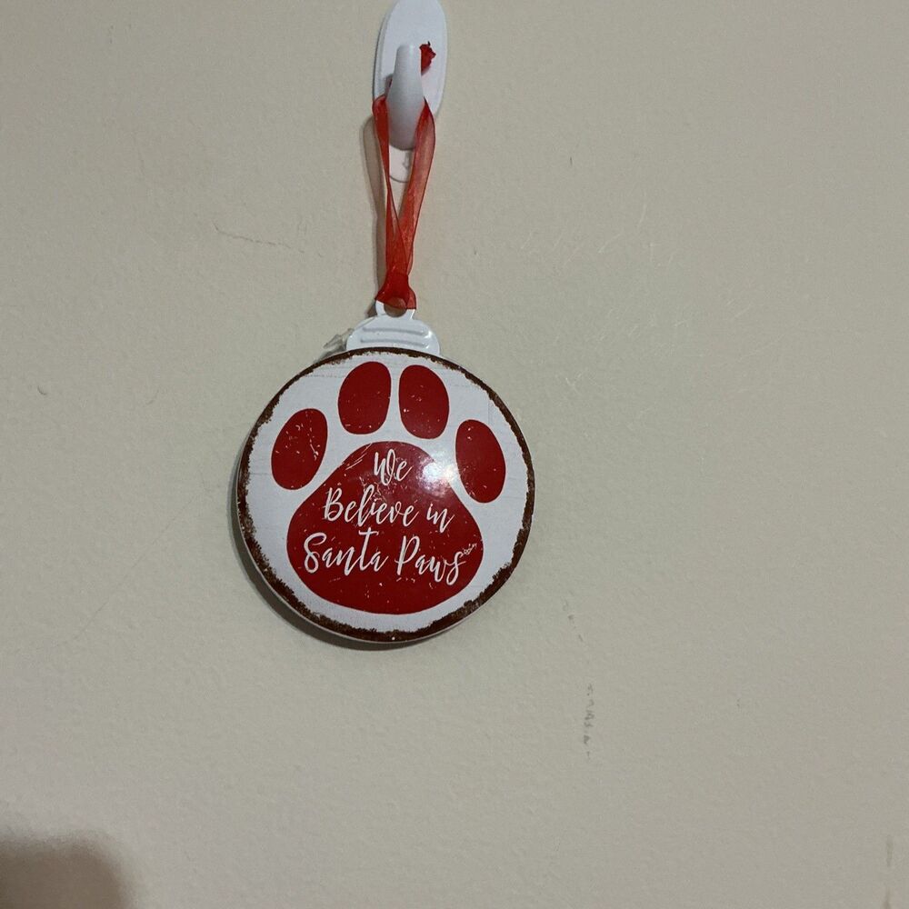 Brownlow “We Believe In Santa Paws” Metal Ornament New Boutique